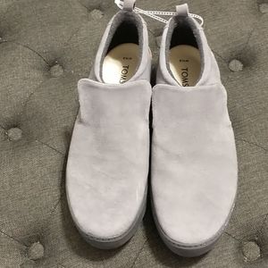 Men's gray suede Tom's size 11.5